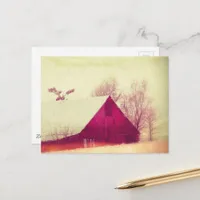 Winter Barn Postcard