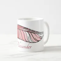 Mug - Feather and Name in Red