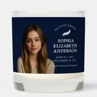 |Memorial Photo Tribute Modern Elegant Remembrance Scented Candle