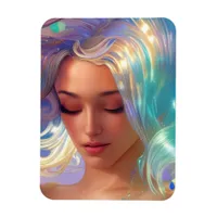 Mermaid with Shimmering Hair Magnet