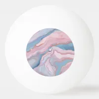 Pink and Blue Pastel Marble | Ping Pong Ball