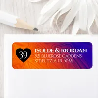 Elegant 39th Agate Wedding Anniversary Celebration Label