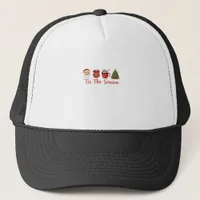 Tis The Season Christmas Santa Holiday Cheer Trucker Hat