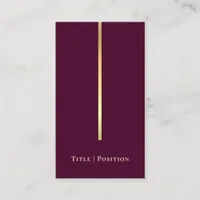 Professional Elegant Burgundy Wine & Gold Qr code Business Card