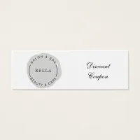 Minimal Modern Gray Salon and Spa Discount Card