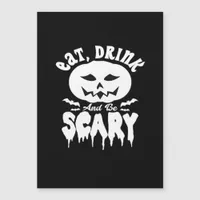 Eat Drink And Be Scary Halloween Retro Classic