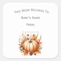 Customize Fall Little Pumpkin Book Plate