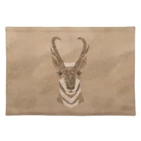 Southwest Pronghorn Antelope Petroglyph Cloth Placemat