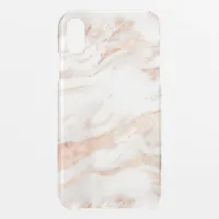 Elegant Girly Copper Rose Gold Marble iPhone XR Case