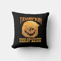 Trumpkin Make Halloween Great Again Funny Politica Throw Pillow