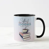 Vintage Books and Coffee is All I Need   Mug