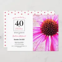 40 and Fabulous 40th Birthday Photo Invitation