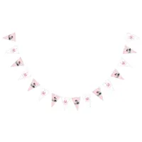 It's a Girl | Pink Baby and Puppy Baby Shower Bunting Flags