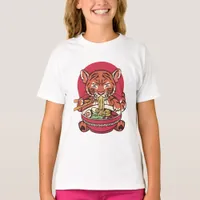 Adorable Tiger Eating Ramen T-Shirt