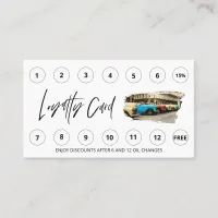 *~* Rewards QR Lube Car Wash - LOGO Auto Thank you Loyalty Card