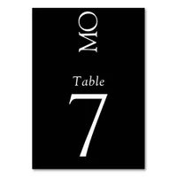 Minimalist Elegant Typography Monogram Wedding Table Number