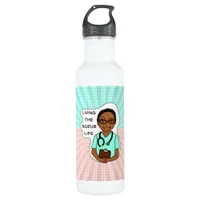 Living the Scrub Life | Nurse, Caregiver, Doctor Stainless Steel Water Bottle