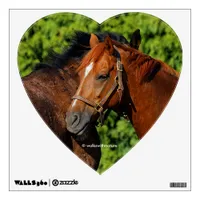 Beautiful Chestnut Horses in the Summer Sun Wall Decal