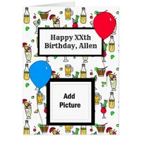 Large Jumbo Funny Alcohol Birthday Card