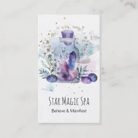 *~* Universe Cosmos Stars Sky Crystals Mason Jar Business Card