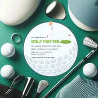 Golf Themed Birthday Party Invitation