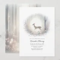 Enchanted Forest Woodland Deer Bridal Shower Invitation