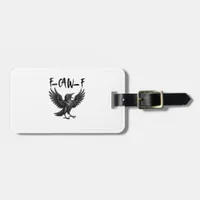 Funny F-Caw-F Raven Bird Cawing Graphic F-Caw-F Cr Luggage Tag