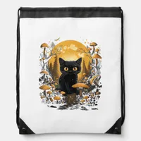 Aesthetic Goblincore And Cottagecore Under Mushroo Drawstring Bag