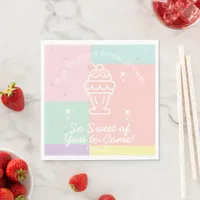 So Sweet of You to Come! Retro Ice Cream  Napkins