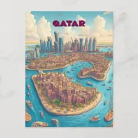 Travel to Qatar Postcard