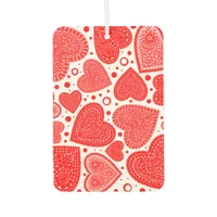 Fancy Red Hearts Pattern  Air Freshener