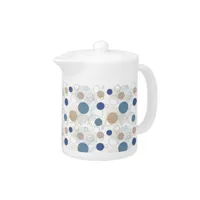 Sand and Blue Beach Color Dots Teapot