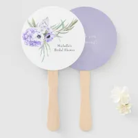 Pastel Violet Floral Hand Fan