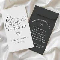 DIY Seed Packet Favor | Black & White Wildflower Flyer