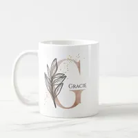 Monogram Initial Modern Letter G Boho Personalized Coffee Mug