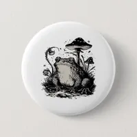 Goblincore Frog Minimal Classic Design Button
