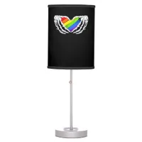 Pride - Pride Skeleton Hands With Heart 2 Classic Table Lamp