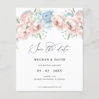 Budget Summer Spring Blush Floral Save the Date