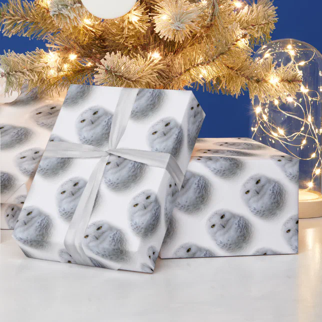 Beautiful Dreamy Serene Snowy Owl Wrapping Paper