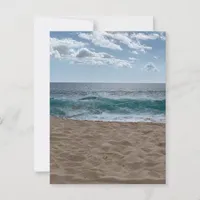 Coastal Beach Ocean Waves Sand Clouds  Postcard