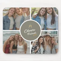 Customizable Elegant Best Friends 4 Photo Collage Mouse Pad