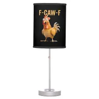 Gothic Funny Humor Crow F-Caw-F Table Lamp