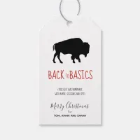 The Basics Black Buffalo Black & White Plaid ID602 Gift Tags