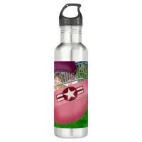 Kids at Carnival Whimsical Art Stainless Steel Water Bottle