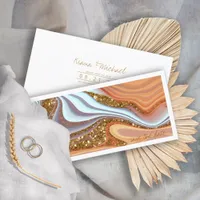 Abstract Glitter Strata Wedding SW ID903 Save The Date