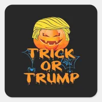Halloween Trumpkin Classic Square Sticker