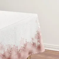Snow Border and Wreath Med. Rose Gold/Any ID708 Tablecloth