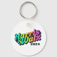 Harris & Walz Rainbow Keychain