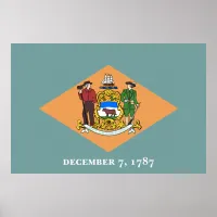 State of Delaware Flag Poster