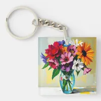 Pretty Floral Identifcation Keychain